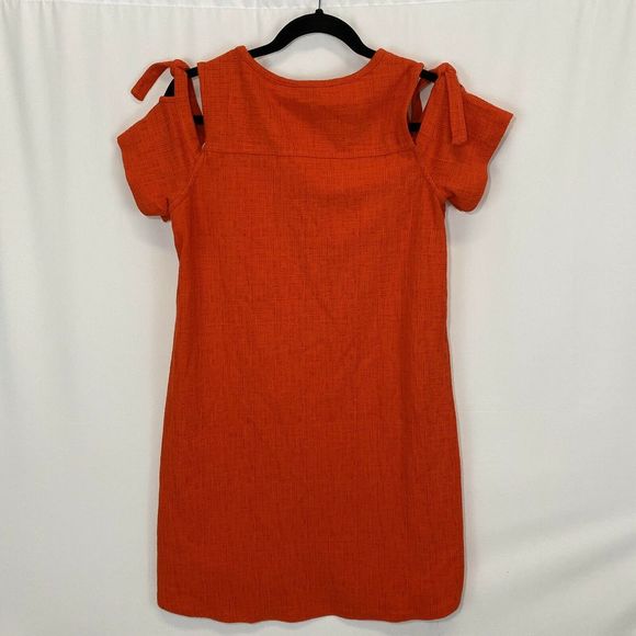 Fleur Bleue Cold Shoulder Knee Length Red Dress M - Picture 6 of 8